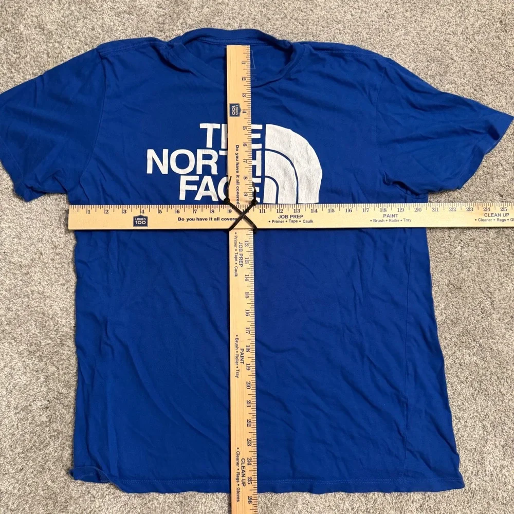 The North Face Mens Royal Blue Graphic Logo T-Shirt Size Large Circular Design